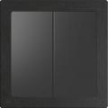 Merten D-Life two-circuit switch (slate polished frame, anthracite insert)